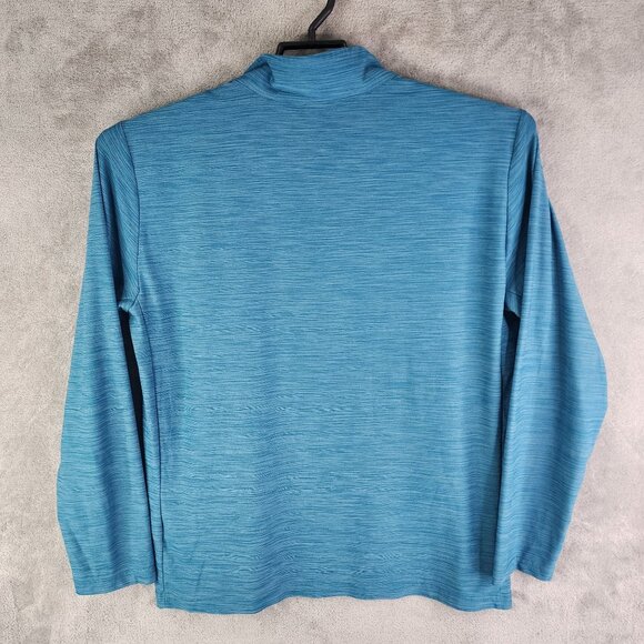 Mens Blue Nike Dri-Fit Pullover Shirt 1/4 Zip Long Sleeve Mock Neck Size L - Picture 11 of 14